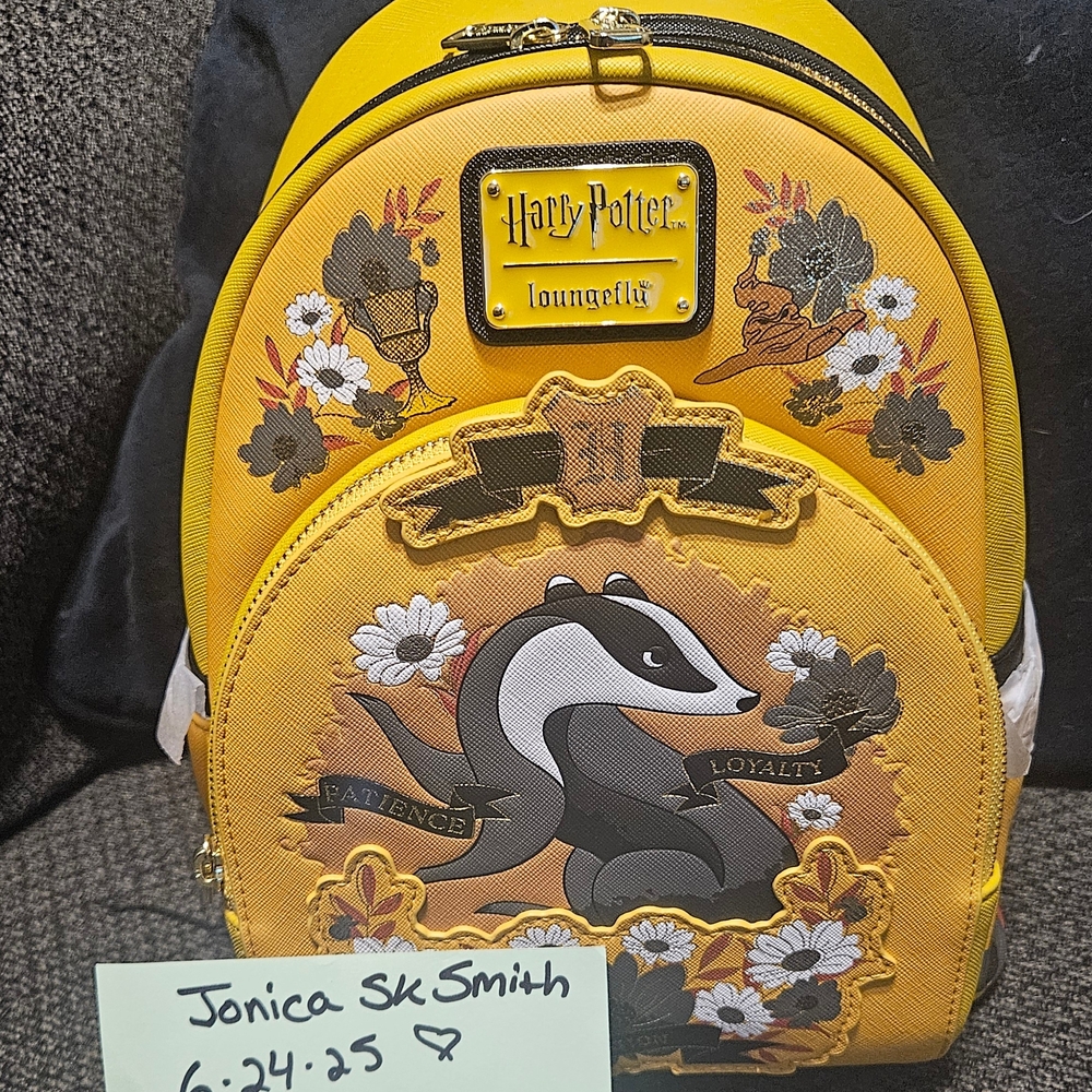 Loungefly Harry Potter Hufflepuff Mini Backpack - Yellow